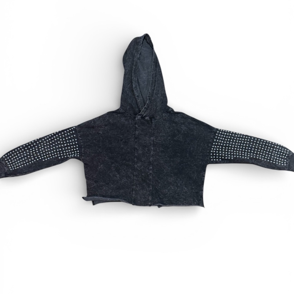 Black Studded Hoodie